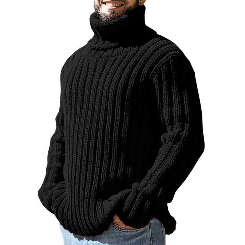 Men's Casual Turtleneck Slim Fit Knit Sweater 9262175453368