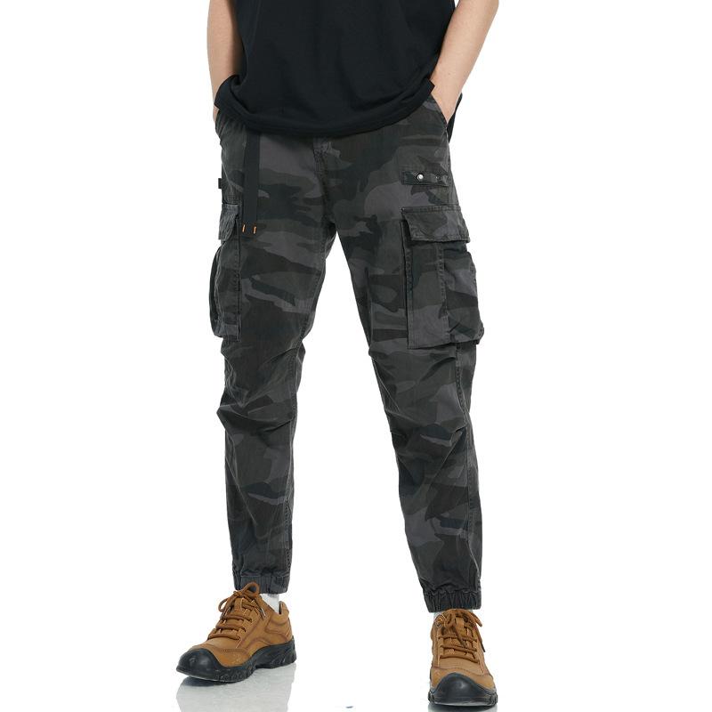 Men's Retro Casual Camouflage Multi-Pocket Outdoor Cargo Pants 9261769556152