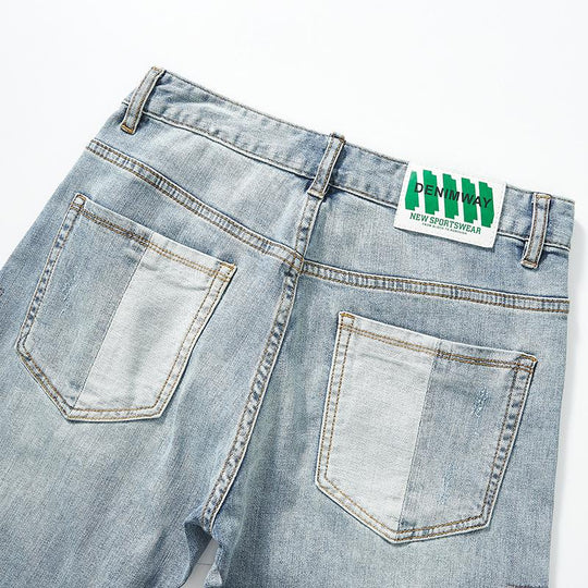 Men's Patchwork Embroidered Jeans 9268189298872
