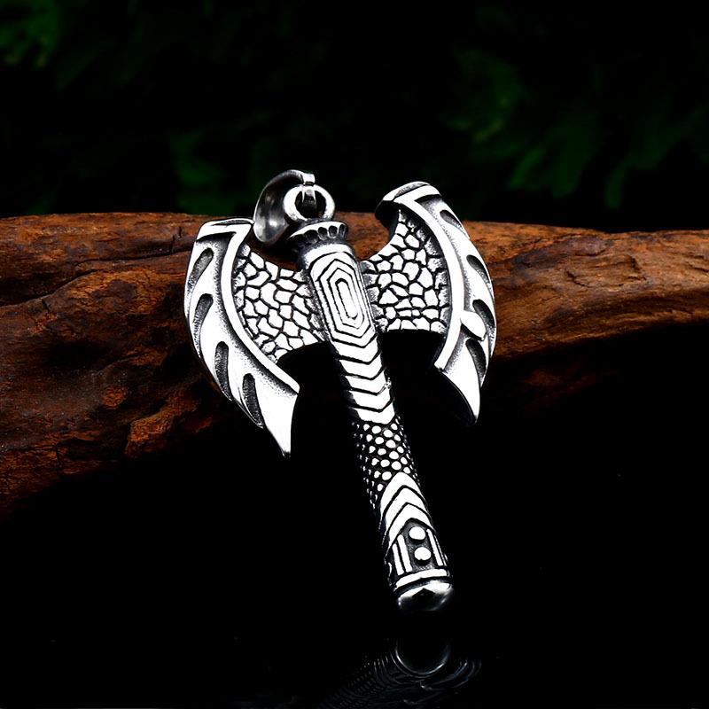 Vintage casual Nordic Viking axe necklace 9274168148152