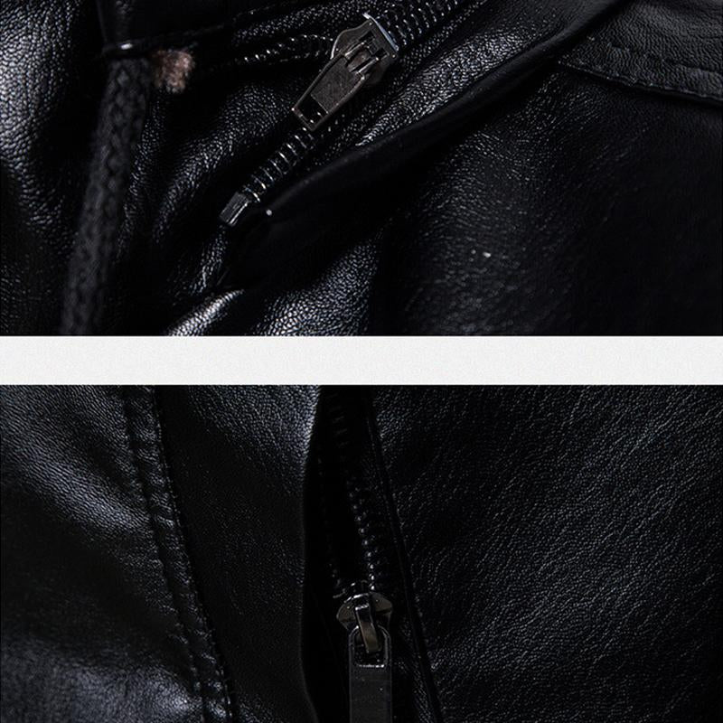 Men's Fur All-in-one Plus Velvet Thickened Leather Jacket 9261091291320