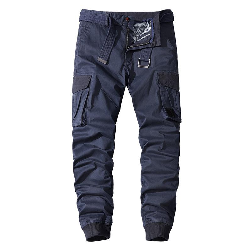 Men's Solid Color Multi-pocket Cargo Pants 9261768179896