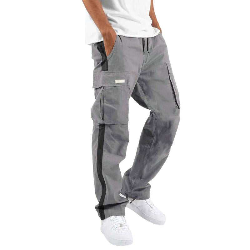 Men's Drawstring Drawstring Pocket Color Block Trousers 9261763363000