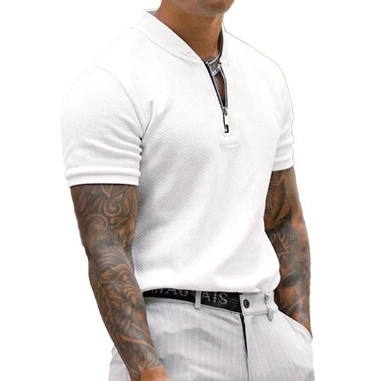 Men's Summer Lapel Short Sleeve T-Shirt 9261126025400