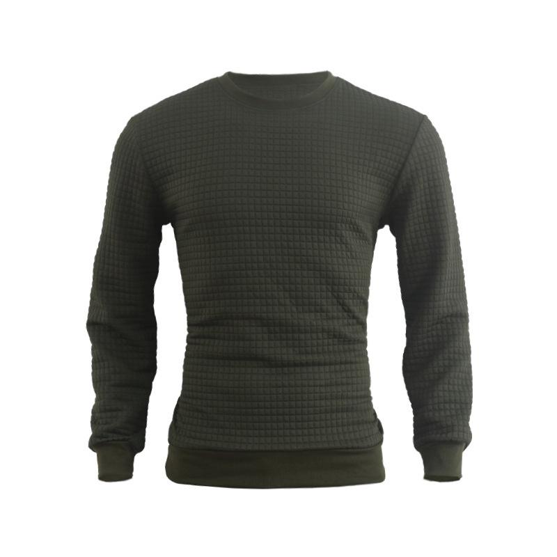 Men's Casual Crew Neck Waffle Sweater 9262184759480