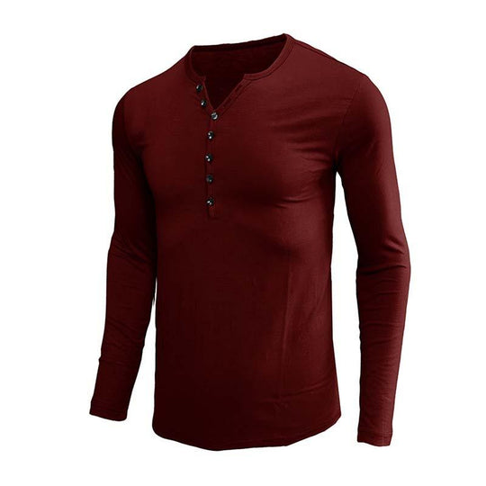 Men's Classic Slim Fit Button Long Sleeve Base Shirt 9261143130296