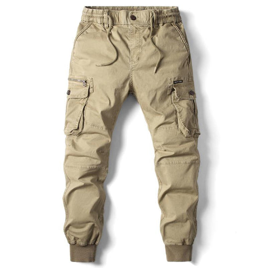 Men's Classic Casual Multi-Pocket Elastic Waist Cuff Pants 9261768409272