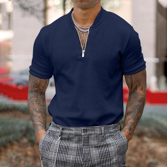 Men's Summer Lapel Short Sleeve T-Shirt 9261126025400