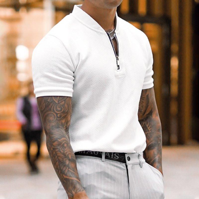 Men's Summer Lapel Short Sleeve T-Shirt 9261126025400