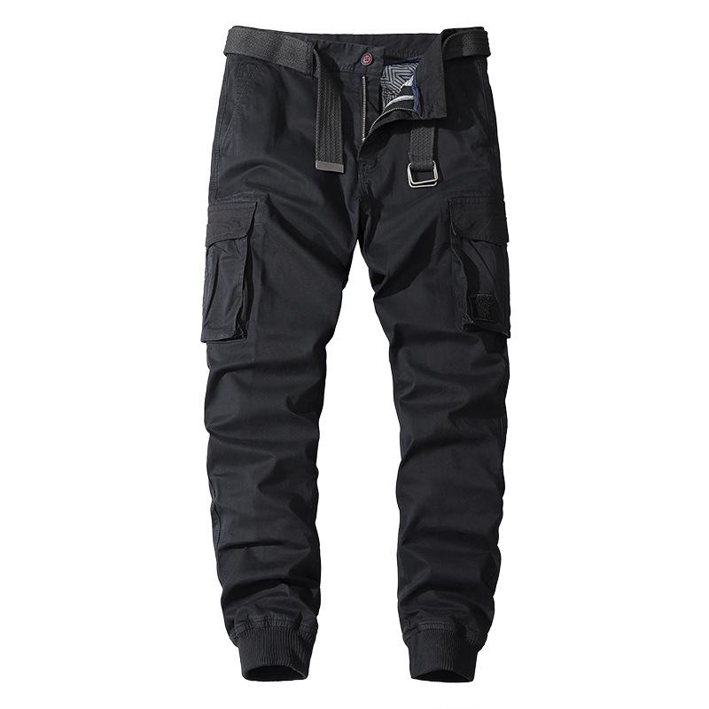 Men's Solid Color Multi-pocket Cargo Pants 9261768179896
