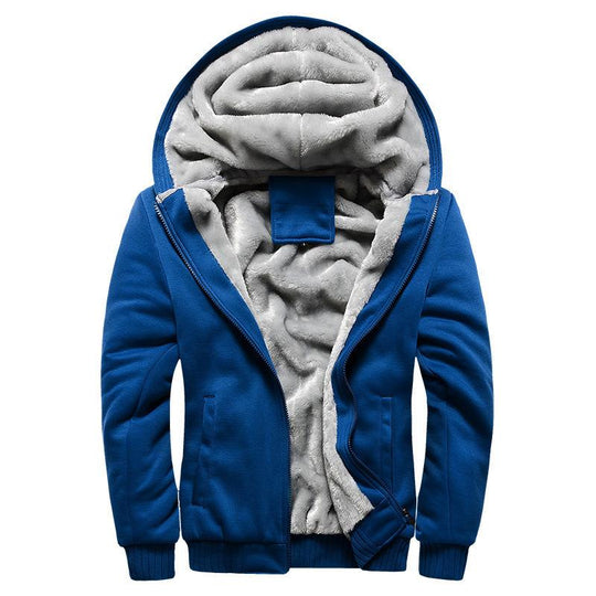 Men's Casual Fleece Hooded Jacket 9266613616824