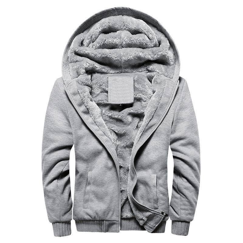 Men's Casual Fleece Hooded Jacket 9266613616824
