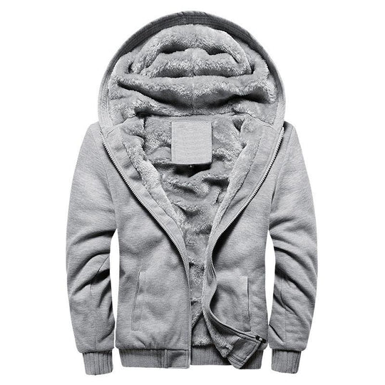 Men's Casual Fleece Hooded Jacket 9266613616824