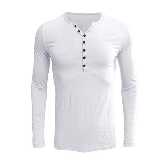 Men's Classic Slim Fit Button Long Sleeve Base Shirt 9261143130296
