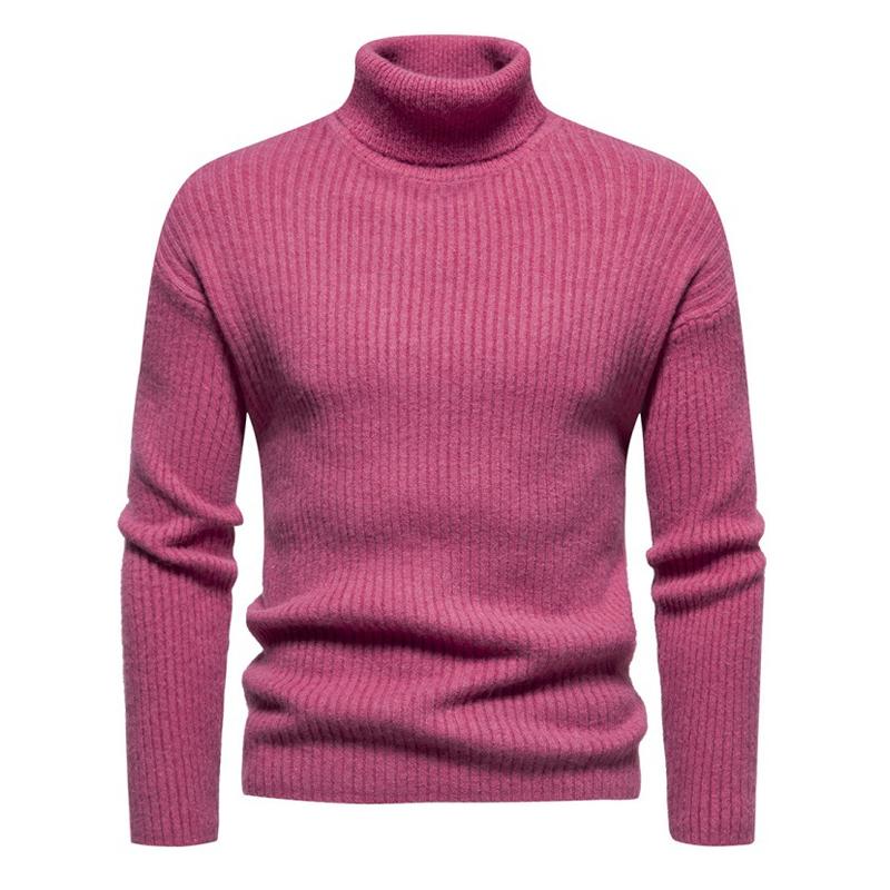 Men's Turtleneck Solid Color Sweater 9262176239800