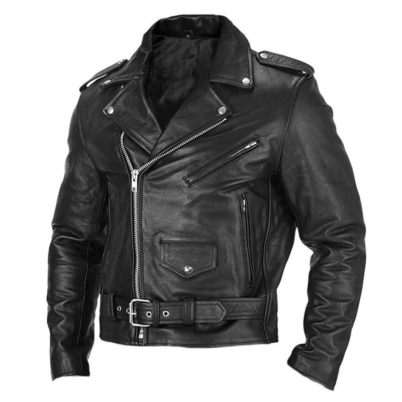 Men's Leather Motorcycle Jackets 9261089456312
