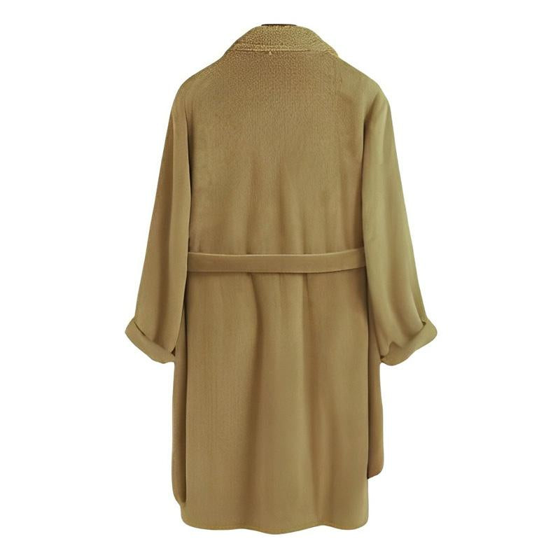 Men's Solid Color Single Breasted Coat Lapel Plush Coat 9261110853816