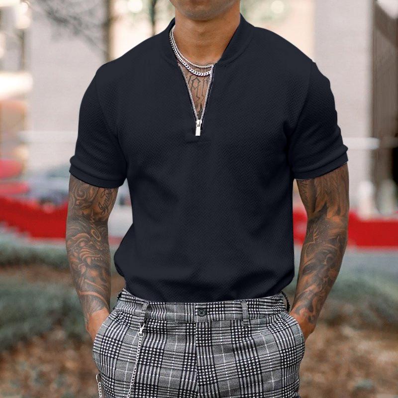 Men's Summer Lapel Short Sleeve T-Shirt 9261126025400