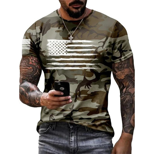 Men's Outdoor Camouflage Casual Short-sleeved T-shirt 9261141196984