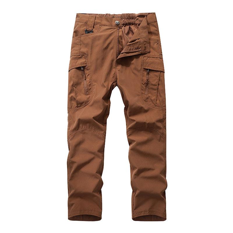 Men's Casual Solid Color Multi-Pocket Straight Leg Cargo Pants 9261765951672