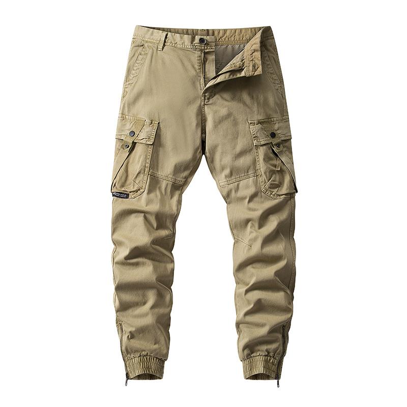 Men's Casual Washed Cotton Slim Fit Multi-Pocket Cargo Pants 9261767721144