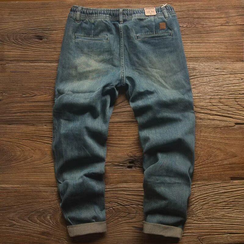 Men's Casual Solid Color Drawstring Straight Jeans DTT25082015