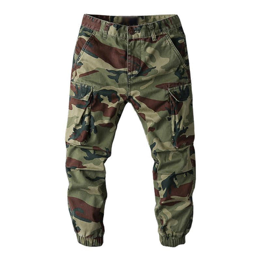 Men's Casual Multi-Pocket Loose Cotton Camouflage Cargo Pants 9261763133624