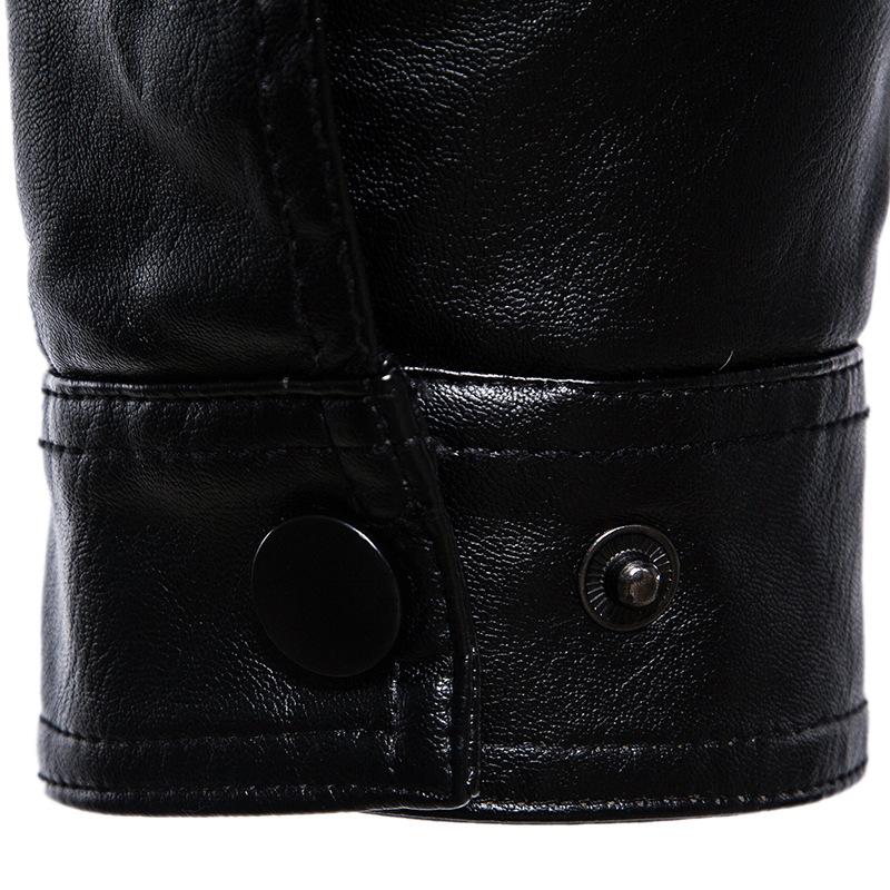 Men's Fur All-in-one Plus Velvet Thickened Leather Jacket 9261091291320