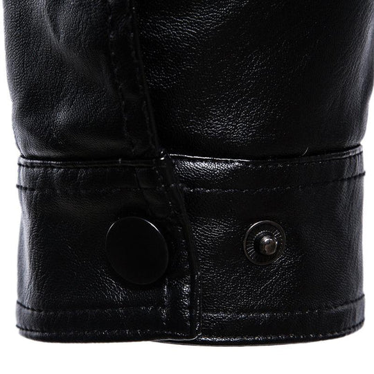 Men's Fur All-in-one Plus Velvet Thickened Leather Jacket 9261091291320