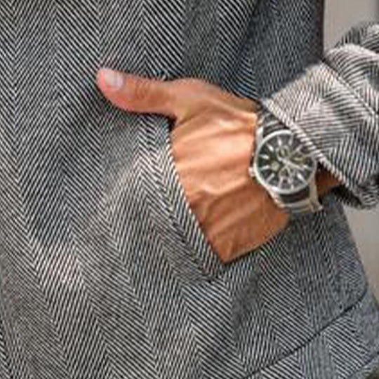 Men's Solid Color Herringbone Lapel Thin Jacket 9888006275256