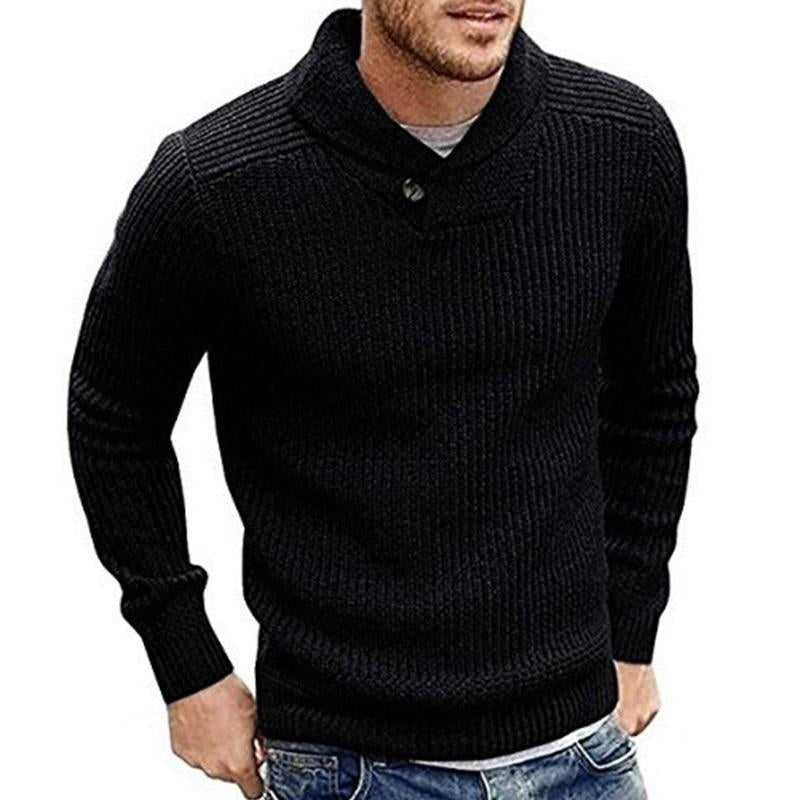 Men's Solid Color Pullover Sweater 9262175092920