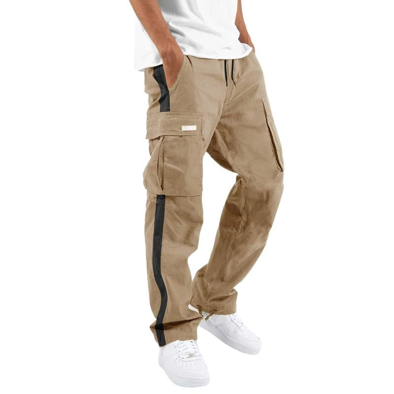 Men's Drawstring Drawstring Pocket Color Block Trousers 9261763363000