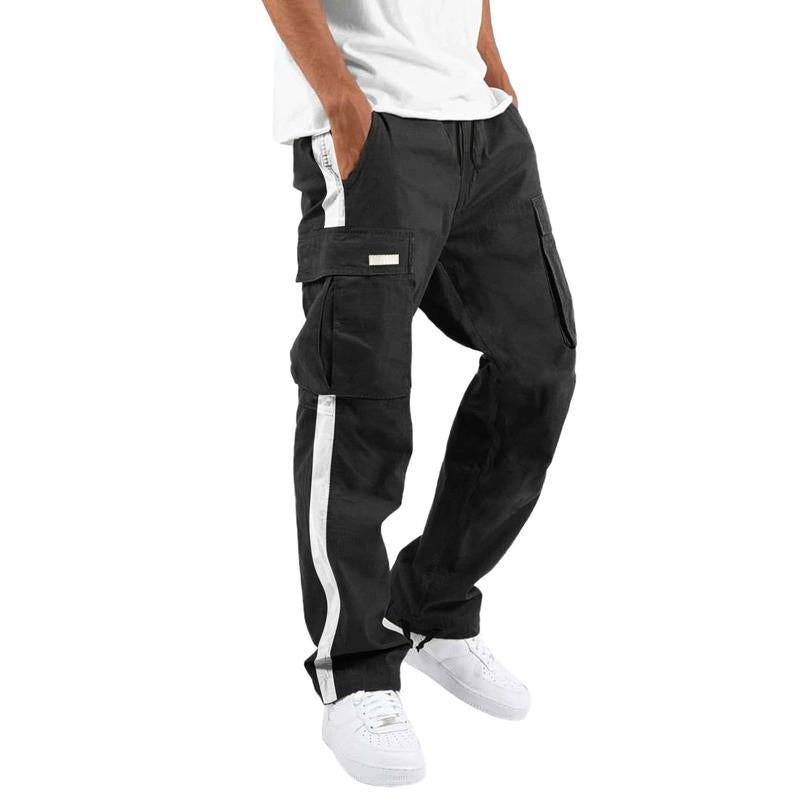 Men's Drawstring Drawstring Pocket Color Block Trousers 9261763363000