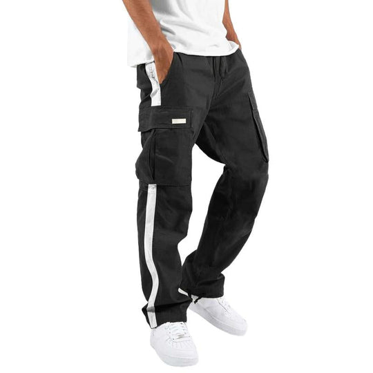 Men's Drawstring Drawstring Pocket Color Block Trousers 9261763363000