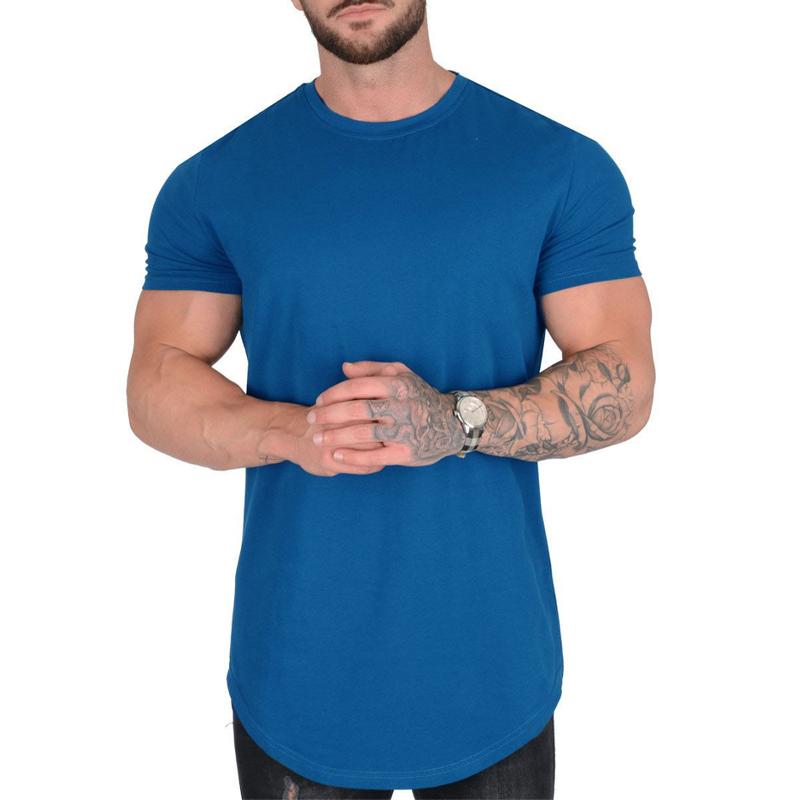 Men's Solid Color Loose Round Neck Short Sleeve T-Shirt 9261123829944