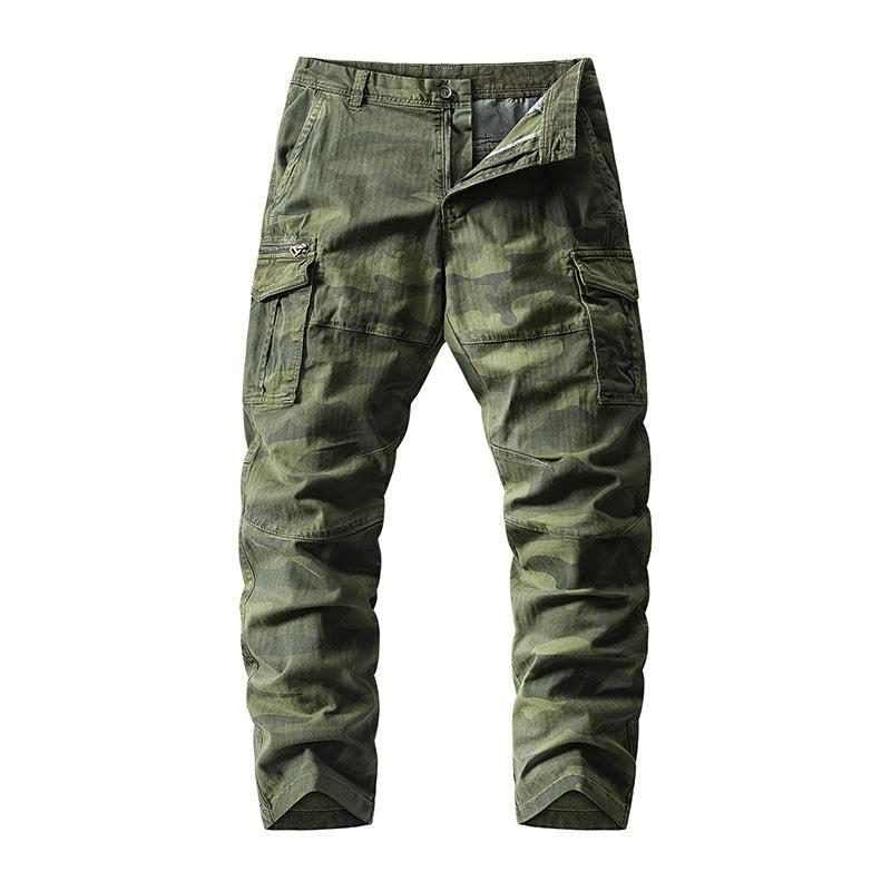 Men's Casual Outdoor Washed Camouflage Multi-pocket Cargo Pants 9261769621688