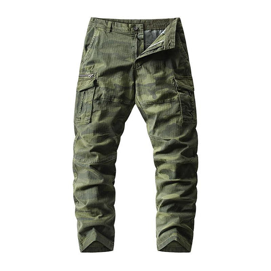 Men's Casual Outdoor Washed Camouflage Multi-pocket Cargo Pants 9261769621688