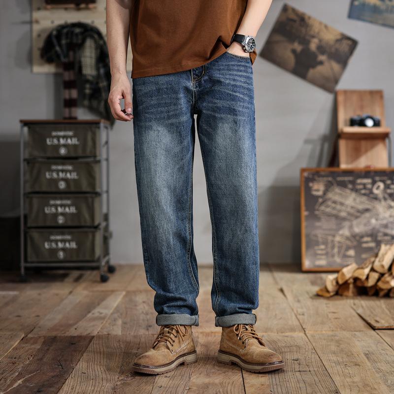 Men's Retro Distressed Loose Casual Jeans 9261767426232