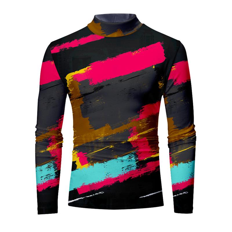 Men's Printed Crew Neck Long Sleeve T-Shirt 9261141262520