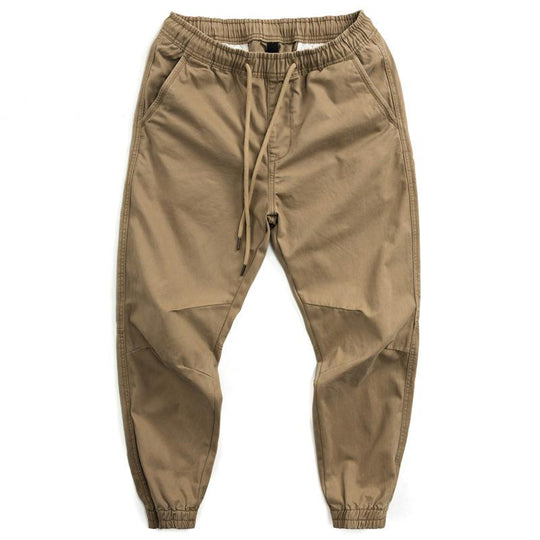 Men's Solid Color Loose Elastic Waist Cargo Pants 9261770047672