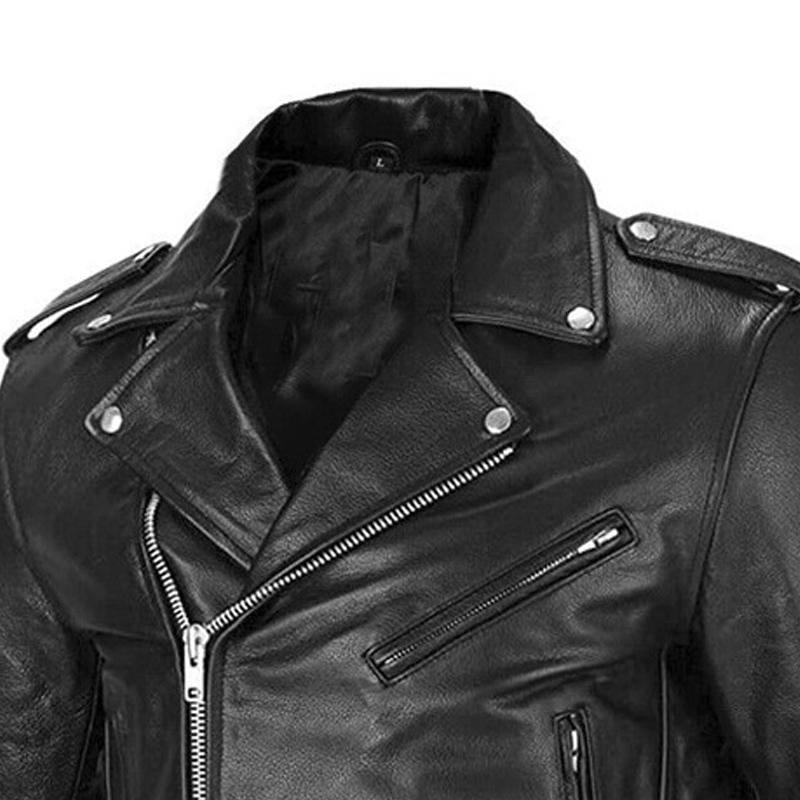 Men's Leather Motorcycle Jackets 9261089456312