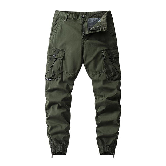 Men's Casual Washed Cotton Slim Fit Multi-Pocket Cargo Pants 9261767721144