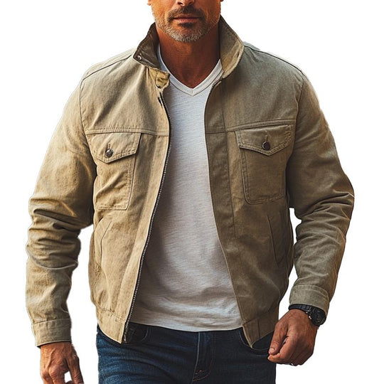 Men's Solid Color Casual Lapel Jacket 9879658627256