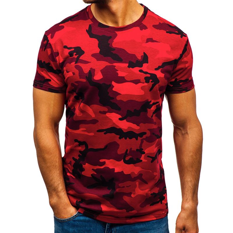 Men's Printed Camouflage Round Neck Short Sleeve T-Shirt 9261135167672