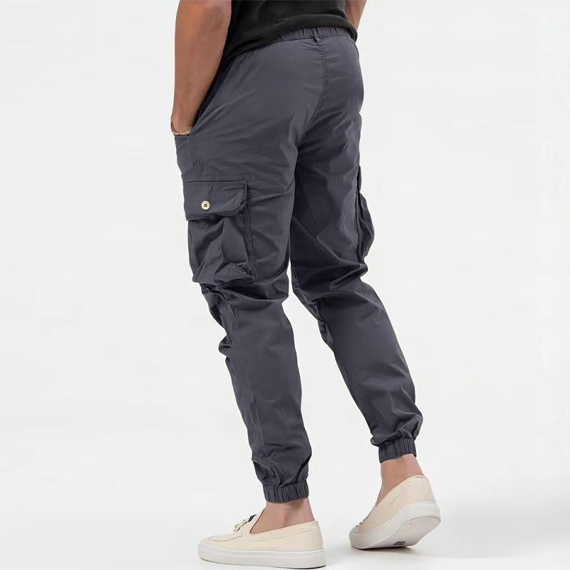 Men's Solid Color Three-Dimensional Pocket Cargo Pants 9261766836408