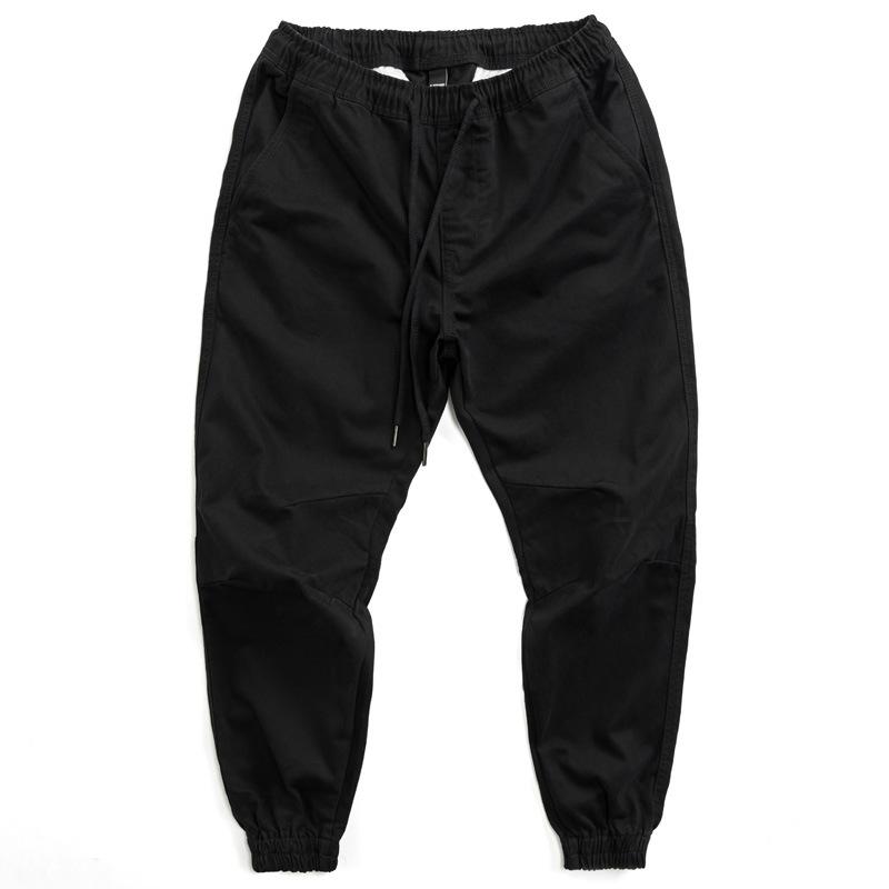 Men's Solid Color Loose Elastic Waist Cargo Pants 9261770047672
