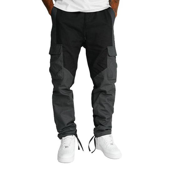 Men's Color Block Multi-pocket Straight Cargo Pants 9261767262392