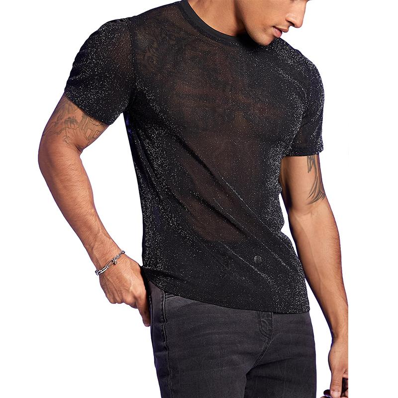 Men's Fashion Solid Round Neck Short Sleeve T-shirt 9261138510008