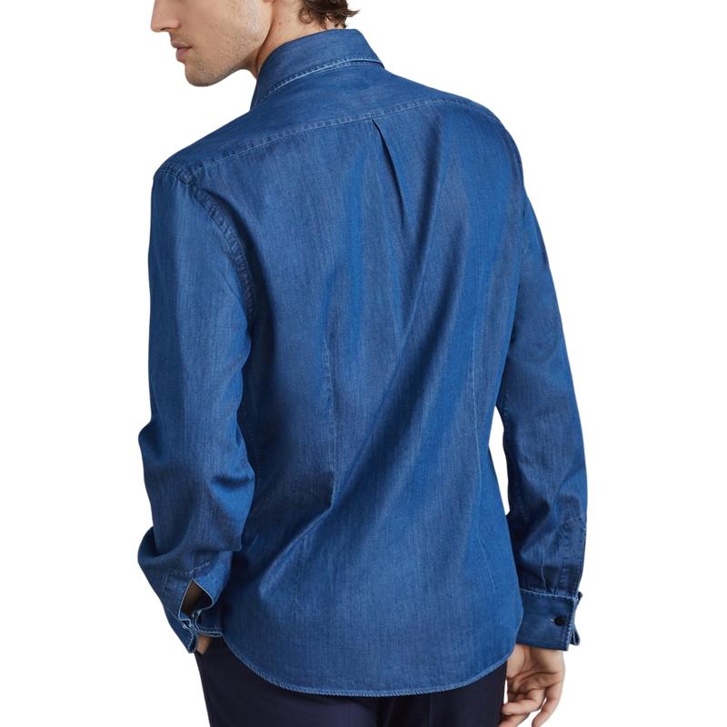 Men's Stylish Lapel Long Sleeve Shirt 9879143121080