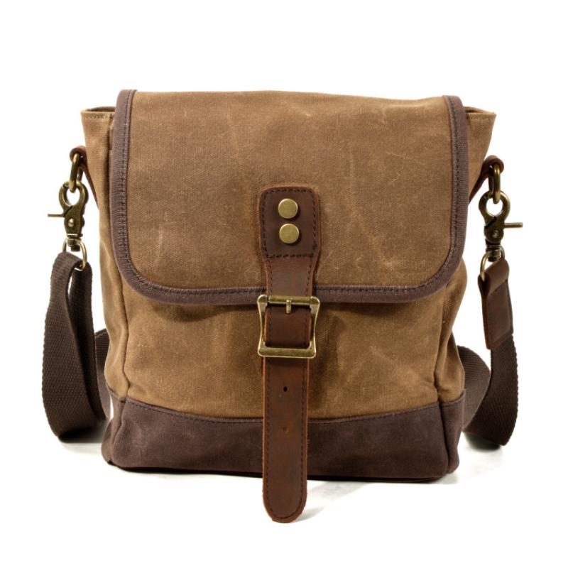 Men's Vintage Outdoor Canvas Colorblock Shoulder Bag 9262190198968